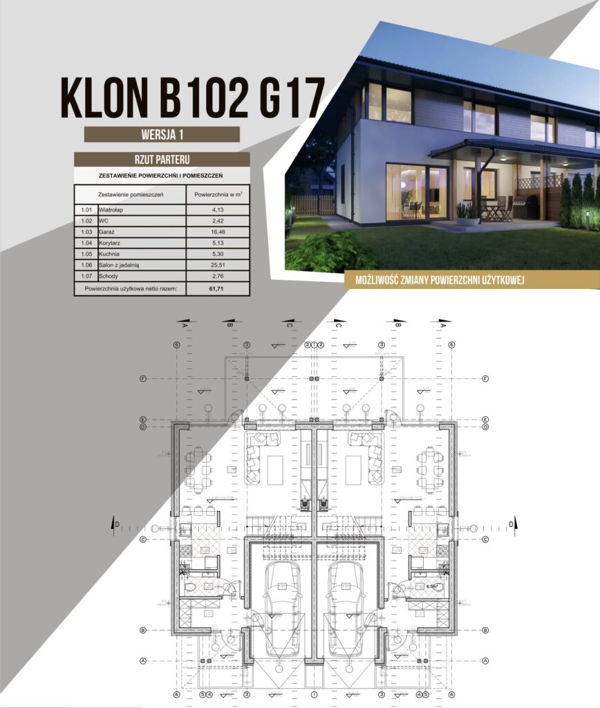dom modułowy klon B102 G17 projekt